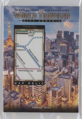 2022 Goodwin Champions World Traveler City Centric Map Relics Tokyo Japan ew0