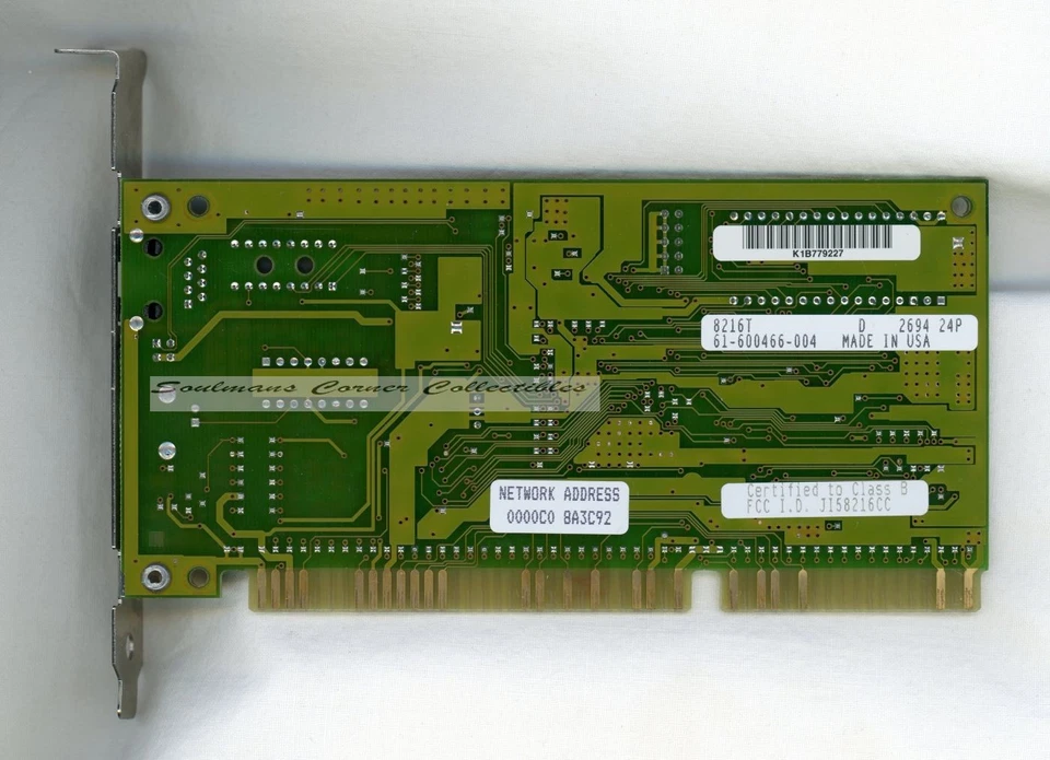 Vintage PC Network Card 61-600466-004 (60-600464-001 Rev A) UNTESTED - Image 3 of 3