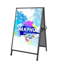 Heavy Duty Slide-in Folding Sandwich Board A-Frame Sidewalk Sign 24x36 Inch