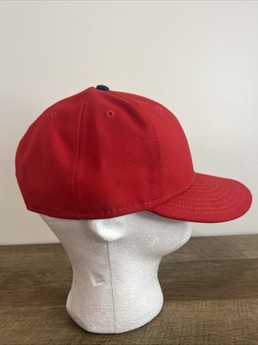 Philadelphia Phillies Rojo Sobre el Campo MLB Auténtico New Era 59Fifty Sombrero Talla 7 3/4 - Imagen 4 de 6