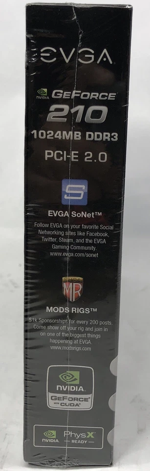 EVGA NVIDIA GeForce 210 1024 MB DDR3 Video Card - New Sealed - Image 2 of 4