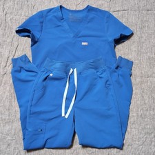 NEW Figs Scrub Set Women XS - Catarina Top, High Waisted HW Zamora - Royal Blue