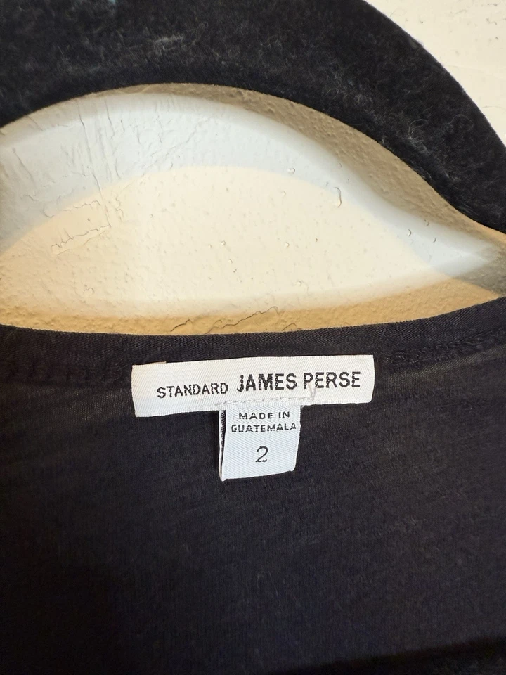 James Perse Women’s Sz 2 Black Long Sleeve Standard Crewneck Shirt - Image 3 of 4