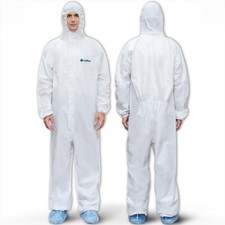 Hazmat Suits - 6 Sizes Options - Disposable Coveralls Suit, Medical Protectiv...