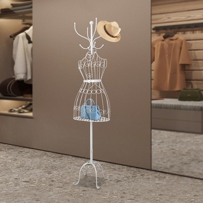 Damen Schneiderpuppe Weiß Metall Retro Kleidpuppe Für Boutique Laden Schaufenste