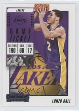 2018-19 Panini Contenders Game Ticket Green Lonzo Ball #20 vx4