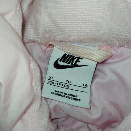Nike Vest Kids XL Pink Down Puffer Jacket Sleeveless Pockets Logo Lined Youth - Picture 2 of 14