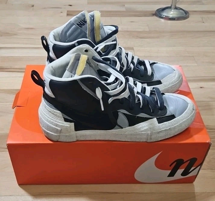 Nike sacai x Blazer Mid Black Grey for Sale | Authenticity