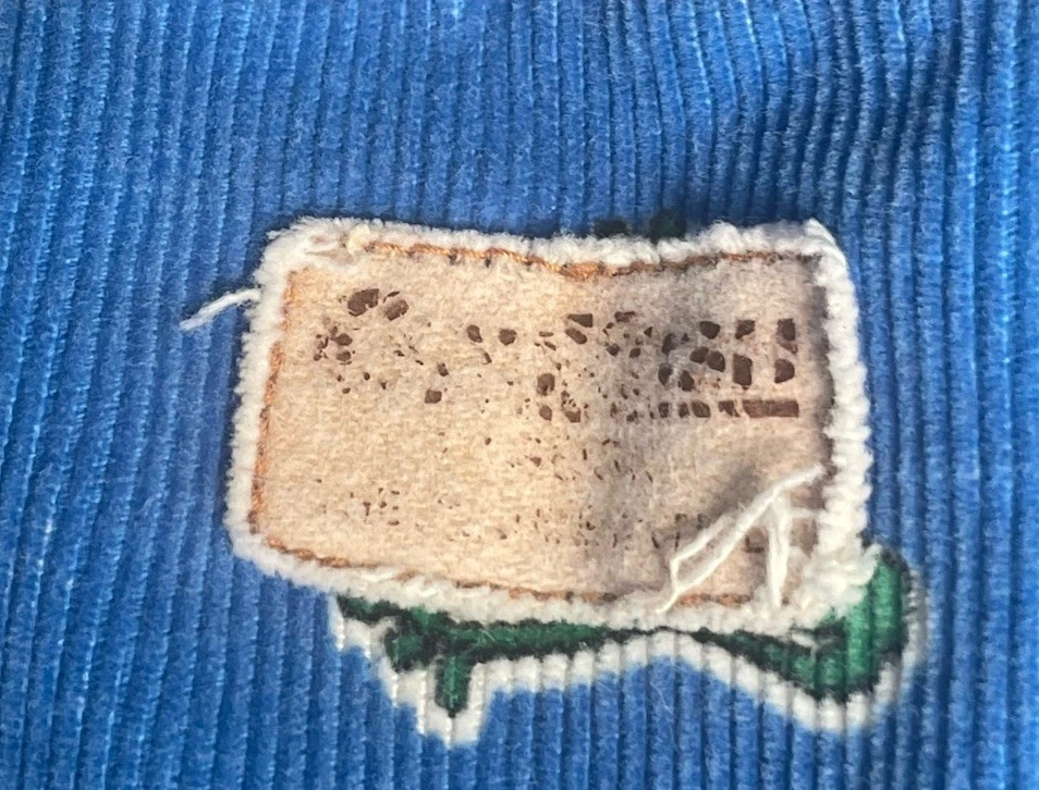 Vintage Oshkosh B'gosh Overalls 3-6 Mos Blue Corduroy Horsey Cowboy Cactus - Image 3 of 4