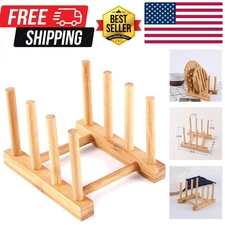 Elegant Bamboo Dish Rack with No Sharp Corners - Perfect for Kitchen Storage