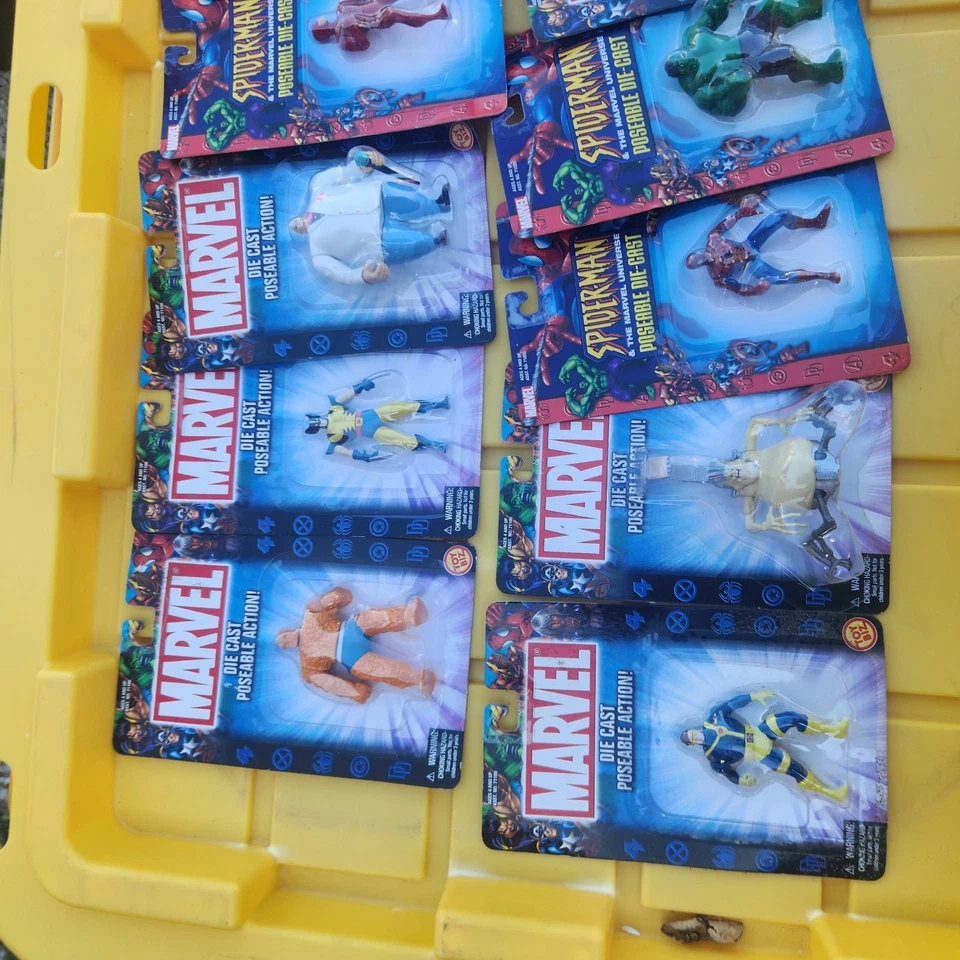 Lote de 13 figuras posables de metal fundido a presión Toy Biz Marvel nuevo lote #1 H64 Foto 2 de 3