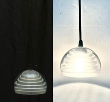 COPPIA LAMPADE SOSPENSIONE STUDIO CUCINA SALONE VETRO CRISTALLO MURANO MAZZEGA V