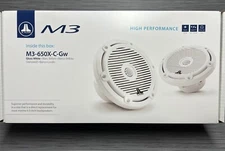 JL Audio M3-650X-C-Gw 6.5" 2-Way Marine Coaxial Speakers - White Classic Grilles