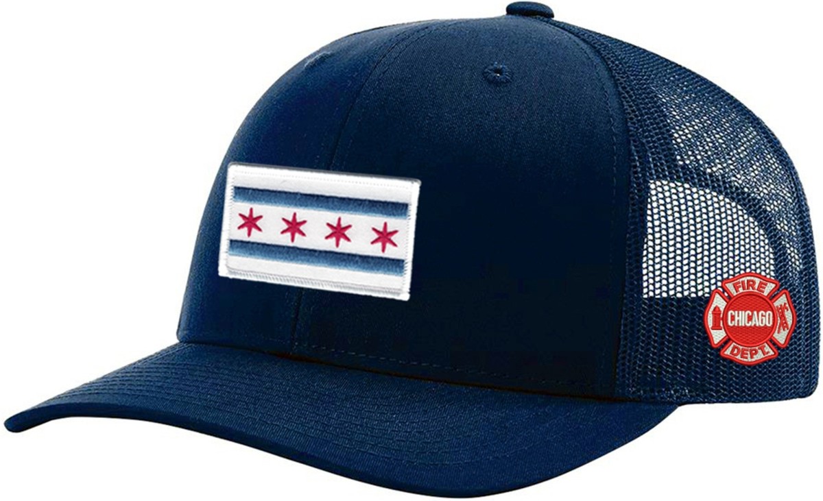 Rare Pride Chicago Fire Dept Hat CFD Embroidered Black Trucker Mesh Snapback NWT Chicago Fire Department Arched Logo Trucker Mesh Hat | eBay main image 4