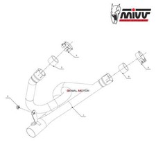 Tubos Supresor De Catalizador MIVV Acero inoxidable para Suzuki Sv 650 2003