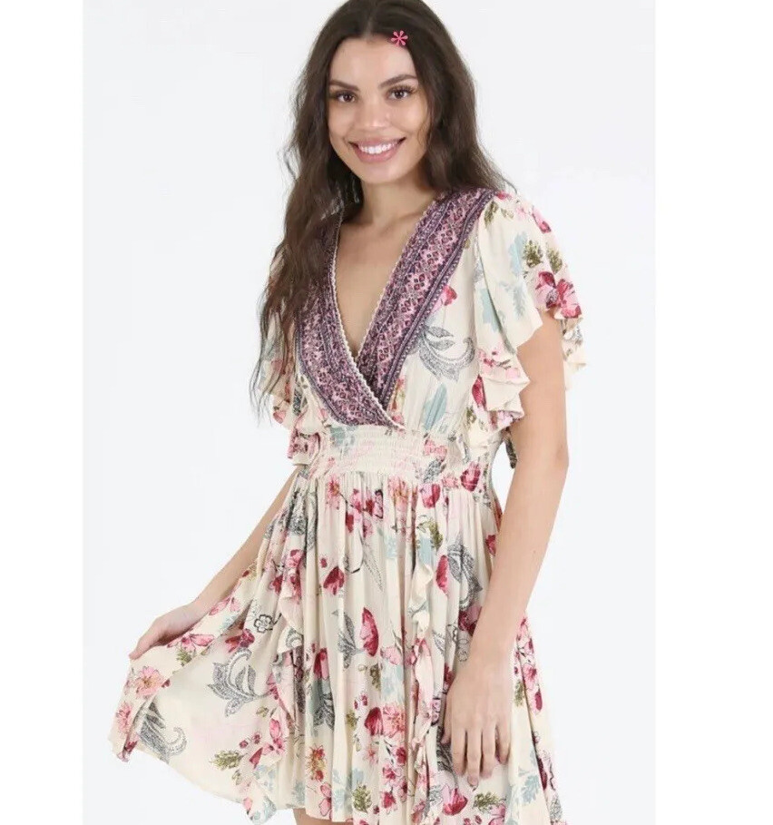 angie dress ANGIE DEEP V NECK PUFF SLV MAXI WITH SCARF HEM main image 0