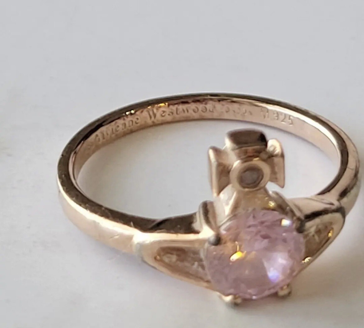 Vivienne Westwood Ring REINA PETITE Orb Gold / Pink M (No.7