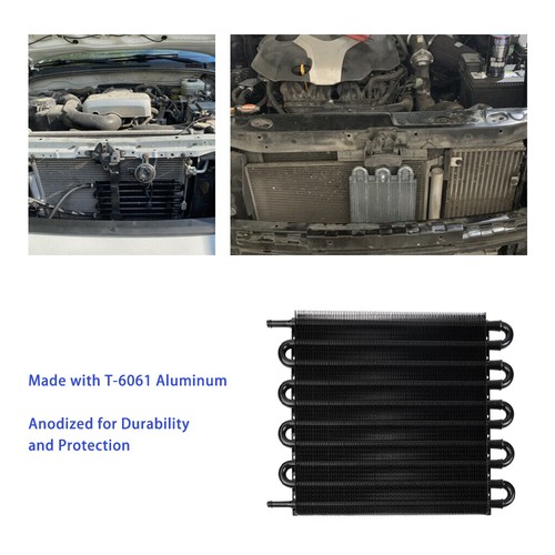 10Row Universal Aluminum Remote Transmission Oil Cooler Kit Auto-Manual Radiator - Picture 5 of 10