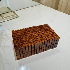 Handcrafted Thuya Wood Secret Hiden Key Hole Box Decorative Thuya Burl Puzzle