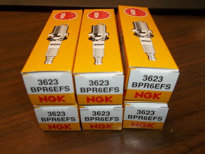 SET OF 6 MerCruiser Ignition Spark Plugs Plug BPR6EFS NGK 3623 AC 4.3 MERCURY