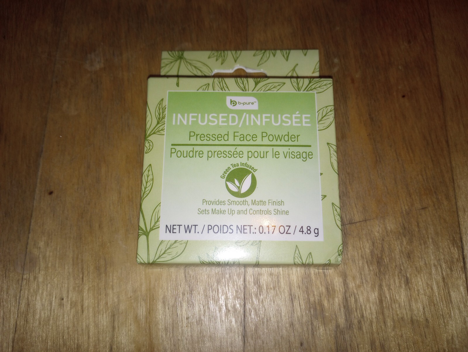B Pure Green Tea infused translucent pressed setting/finishing powder BNIB