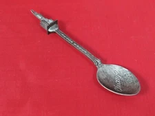 Vintage Chicago Sears Tower Pewter Souvenir Spoon - B4