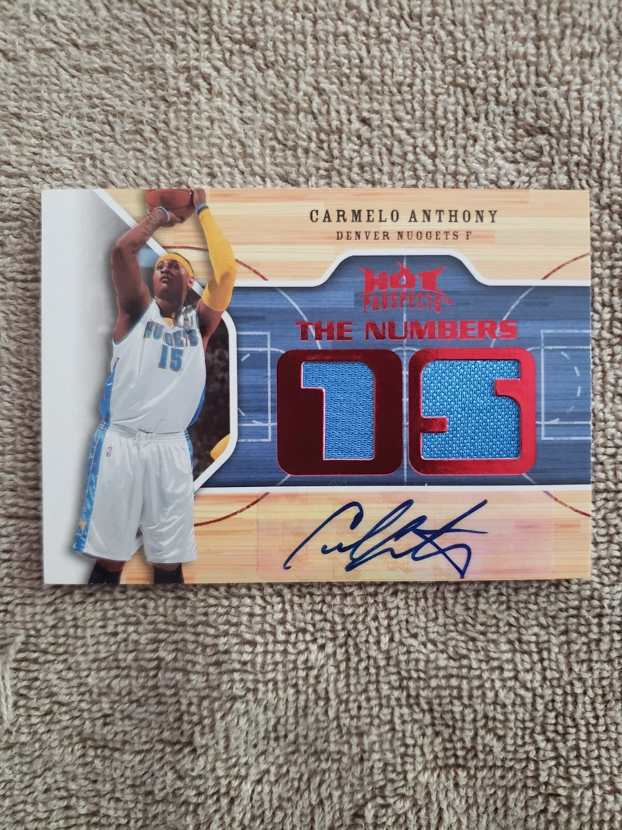 Rare!! 🔥Carmelo Anthony 2008-09 Fleer RED Hot Prospects Auto 4/5 Red GAME USED