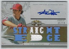 2014 TRIPLE THREADS TAKE AUTOGRAPH JERSEY C.J. WILSON MINT #6/16