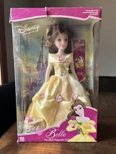 2002 DISNEY PRINCESS BELLE BRASS KEY KEEPSAKE Porcelain Doll Torn Box Item 5751