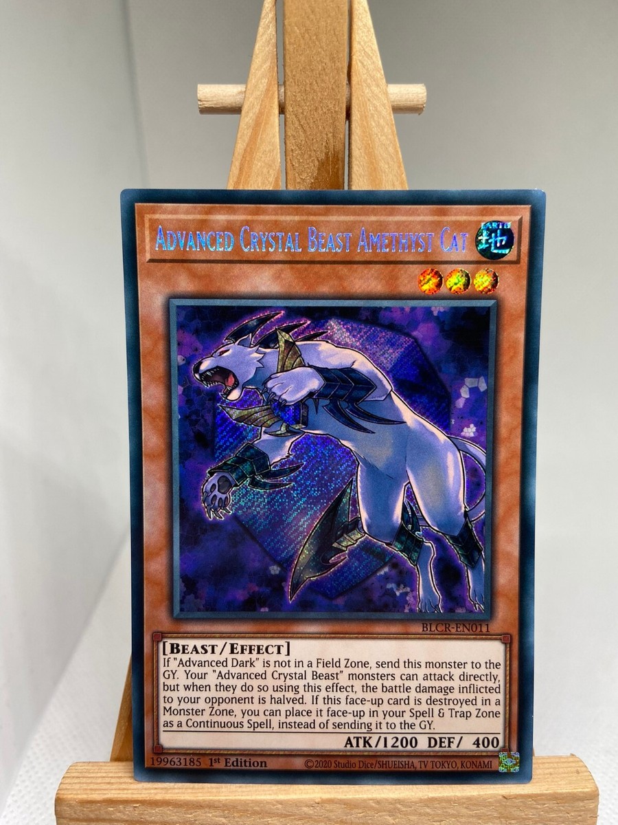 Advanced Crystal Beast Amethyst Cat - Secret Rare 1st Ed. BLCR-EN011 NM  YuGiOh | eBay
