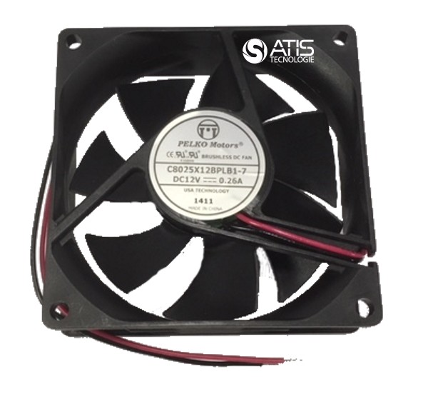 Mini Ventilatore Assiale 80x80x25mm 13W 220Vca Con Supporto A Bronzine