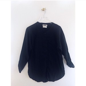 flax-black-100-linen-long-sleeve-button-down-tunic-top-s-small-casual-light