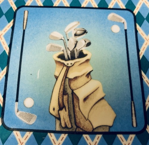 MWW Market 4.5" Golf Themed Mini Square Plate Set 4 Piece - Picture 9 of 12