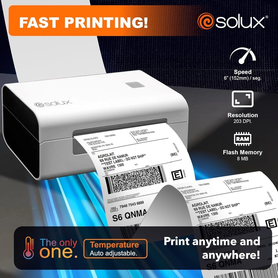 USB Shipping Label Printer, High-Speed Thermal Sticker Printer - Image 2 of 4