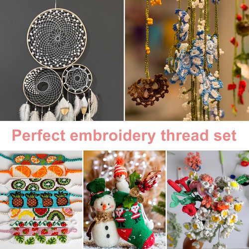 200 Skeins Embroidery Thread 200 Colors Cross Stitch Threads 8m 6-Strand flXfp - Picture 2 of 12