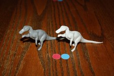 Vintage Marx Dark Gray and Light Gray Revised Trachodons - MPC, Timmee