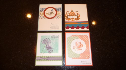 4 Hand Made Sympathy Cards with envelopes Stampin' Up 10 sets to choose from - Picture 19 of 20