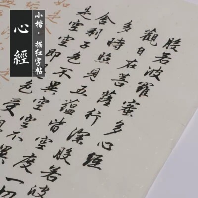 Chinese Copybook Classic Calligraphy Character Practice Book 毛笔书法字帖赵孟頫赵体行书心经描红帖