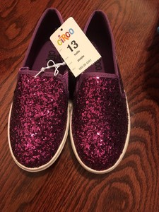 purple glitter tennis shoes