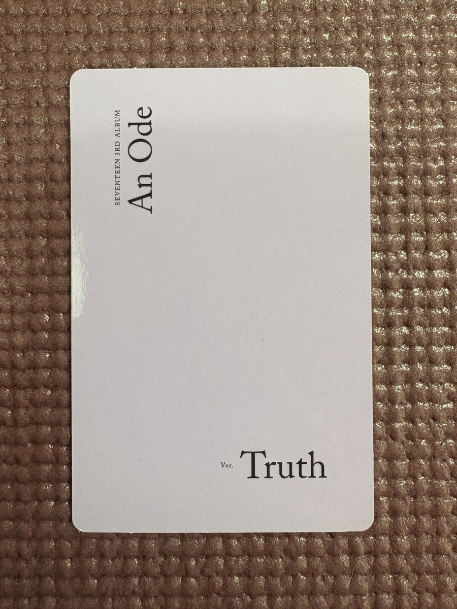 Seventeen 3rd Album An Ode Truth ver. Official Photo Card ( Hoshi