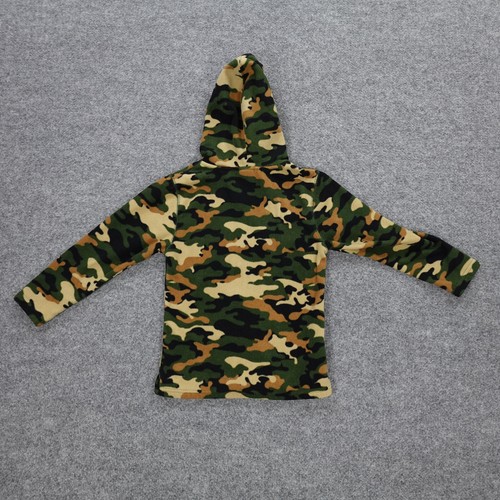 John Deere Sweatshirt Boys 7 Camo Fleece Full Zip Spell Out Pockets Hoodie Youth - Picture 15 of 16