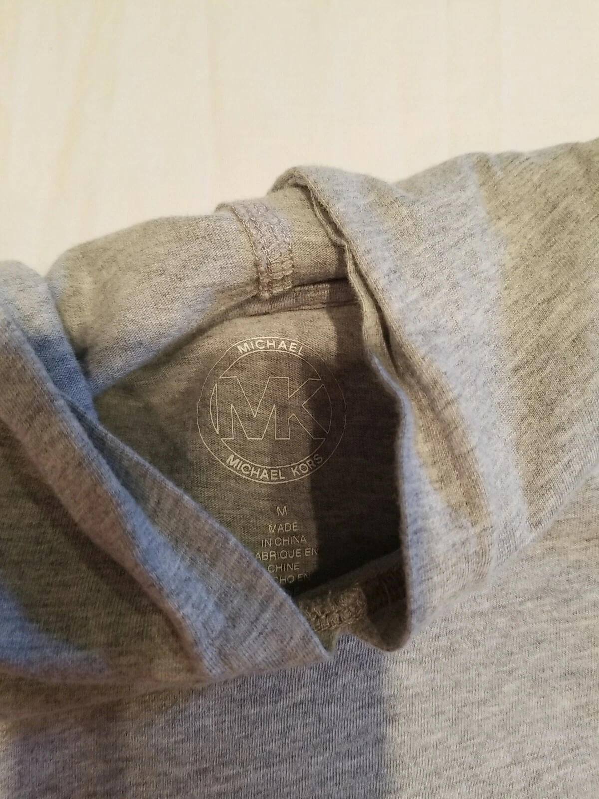 Mini abito donna Michael kors M grigio comodo cotone con cappuccio casual athlesier