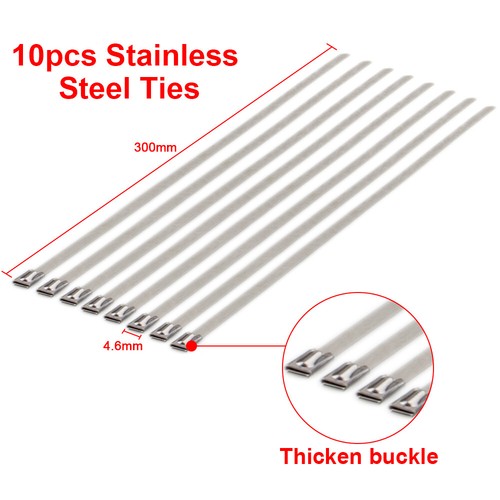 2 Set 2" 50FT Rolls Titanium Lava Manifold Header Exhaust Heat Wrap Tape 20 Ties - Bild 15 von 15
