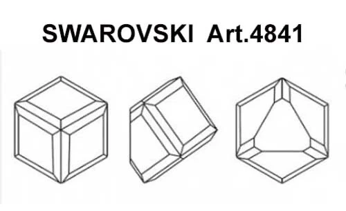 Swarovski 4841 Crystal Heliotrope Z Angled Cube Fancy Stones 8pc size 10mm SW106 - Image 2 of 2