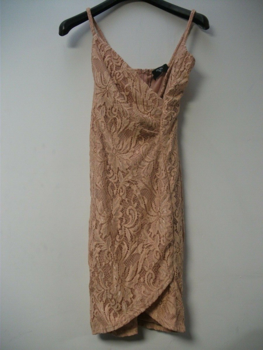 AX Paris Lace Wrap Front Dress Blush UK JS003 HH 05 UK