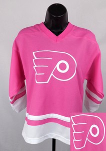 philadelphia flyers jersey girls small 6 6x pink team logo flyers logo small