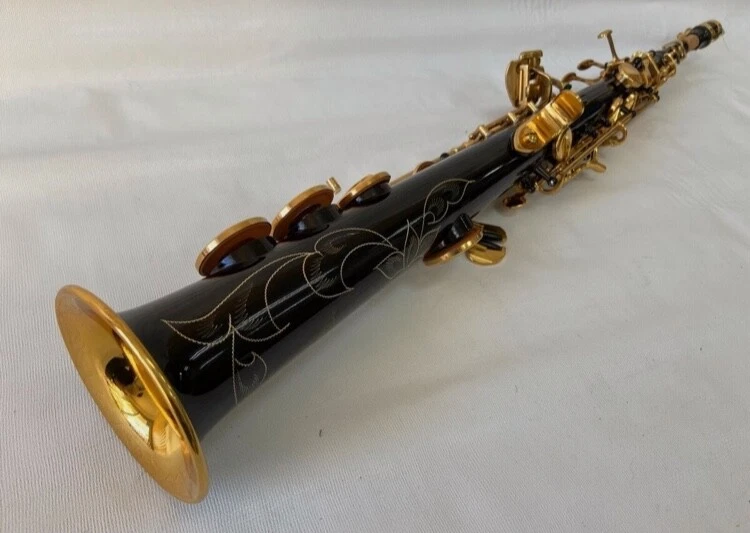 Professional Black Gold Soprano Straight Saxophone, Open Box, Free Shipping - Image 3 of 3