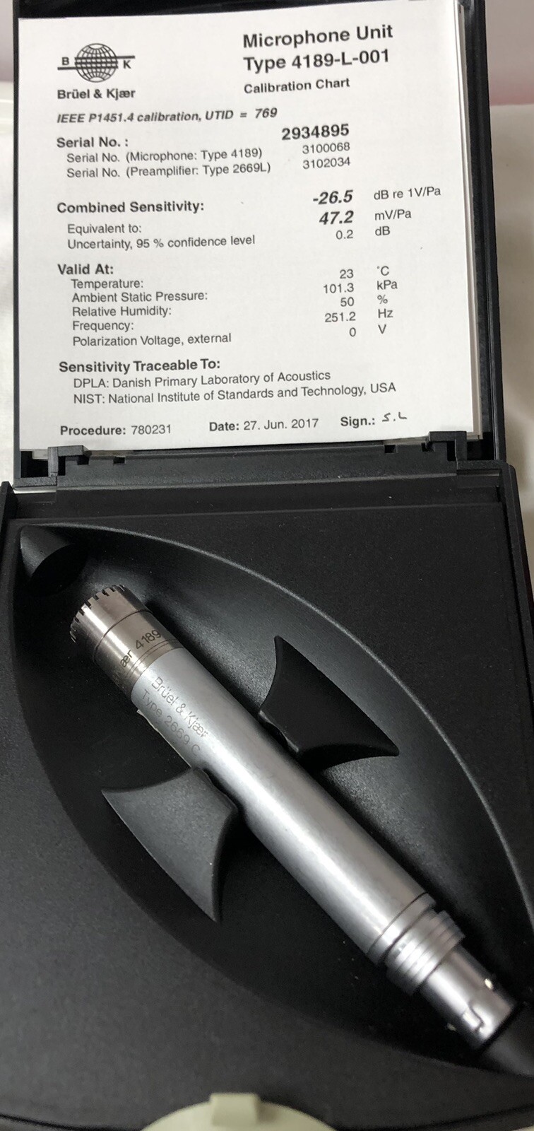 Bruel Kjaer Microphone Type 4189L001 Preamplifier 2669C NICE ! eBay
