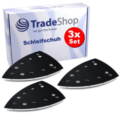 3x Klett Schleifschuh Schleifpad 100x150mm für Festool DTS 400, DTSC 400