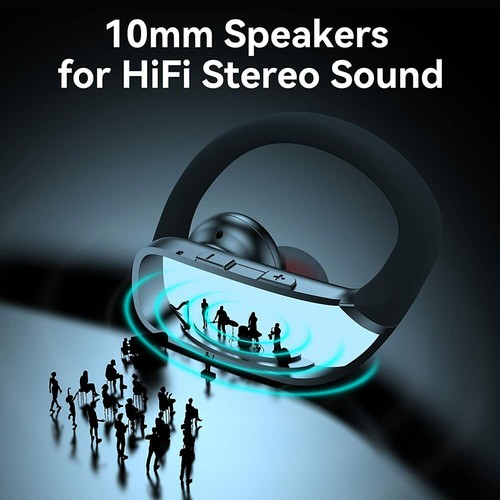 Bluetooth 5.0 Headset TWS Wireless Earphones Earbuds Stereo Headphones Ear Hook - Picture 5 of 9